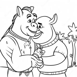 Page A Colorier De Lamitie Entre Shrek Et Donkey 24075-5242