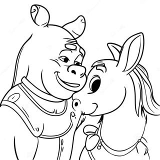 Page A Colorier De Lamitie Entre Shrek Et Donkey 24075-5243