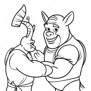 Page A Colorier De Lamitie Entre Shrek Et Donkey 24075-5244