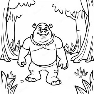 Shrek Dans La Marais Page A Colorier 24076-5245