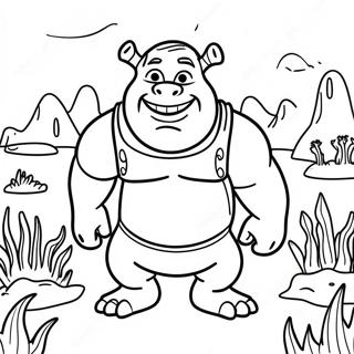 Shrek Dans La Marais Page A Colorier 24076-5246