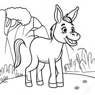 Ane Avec Un Sourire Page A Colorier 24079 5259