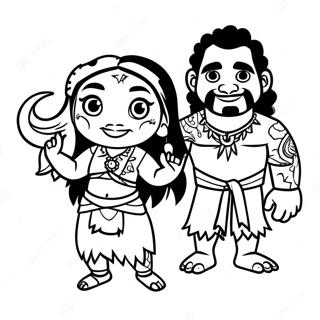 Page A Colorier De Laventure De Maui Et Moana 2451-1622