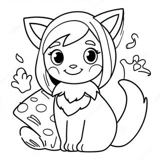 Aphmau Avec Des Animaux Mignons Page A Colorier 24721-5386