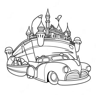 Page A Colorier Des Maneges Aventureux De Disneyland 24811-5406