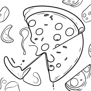 Page A Colorier De Tranche De Pizza Pepperoni 24885-5425