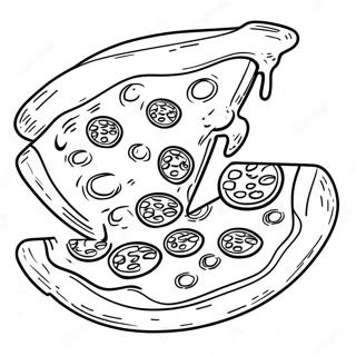 Page A Colorier De Tranche De Pizza Pepperoni 24885-5426