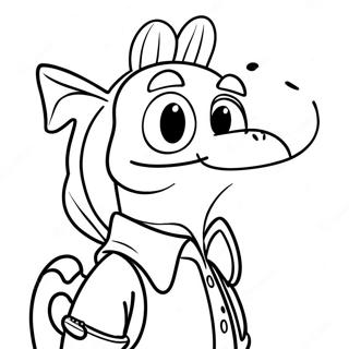 Page A Colorier De Randall Dans Une Pose Sournoise 25080-5475