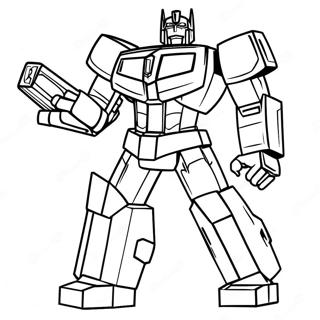 Optimus Prime Avec Cube Denergon Page A Colorier 25431-5547