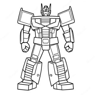 Optimus Prime Avec Cube Denergon Page A Colorier 25431-5548