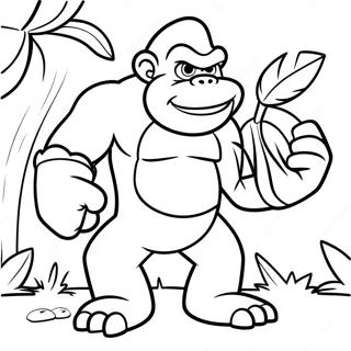 Page A Colorier De Donkey Kong Avec Des Bananes 25618-5585