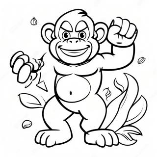 Page A Colorier De Donkey Kong Avec Des Bananes 25618-5586