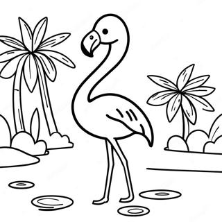 Flamant Rose Pages À Colorier