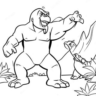 Pages A Colorier King Kong Combattant Des Dinosaures 25986 5679