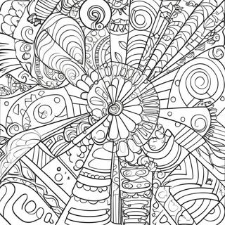 Page A Colorier De Motifs Abstraits Geometriques Colores 26435-5763