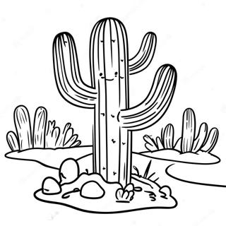 Page A Colorier De Cactus Du Desert 26621-5802