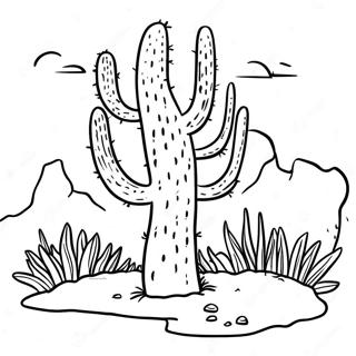 Page A Colorier De Cactus Du Desert 26621-5804