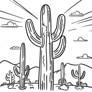 Page A Colorier De Cactus Saguaro Grand 26622-5806