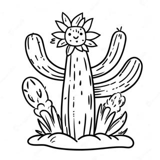 Page A Colorier De Cactus En Fleurs 26625-5818