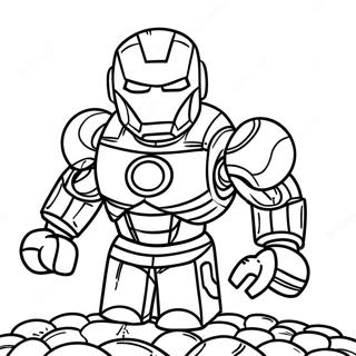 Page A Colorier De Lego Iron Man En Pose Daction 26718-5826