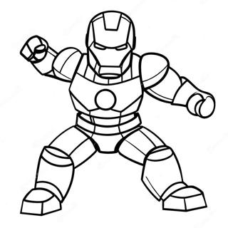 Page A Colorier De Lego Iron Man En Pose Daction 26718-5827