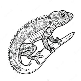 Page A Colorier De Lezard Vert Realiste 27194 5922