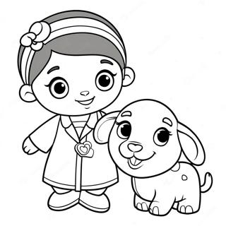 Page A Colorier De Doc Mcstuffins Avec Lambie 27294-5935