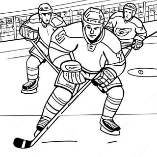 Page A Colorier Dune Action Intense De Match De Hockey 27479-5989