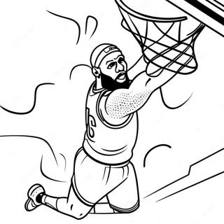 Page A Colorier De Lebron James En Train De Dunker 28307-6154