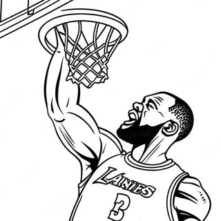 Page A Colorier De Lebron James En Train De Dunker 28307-6155