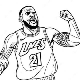 Page A Colorier De Lebron James En Action 28308-6158