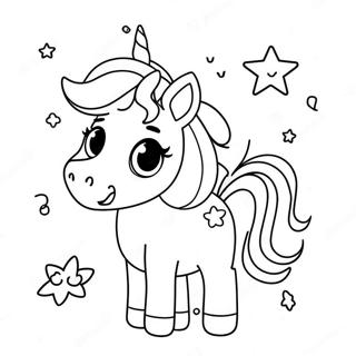 Dessin A Colorier De Licorne Kawaii Mignonne 2838-1162