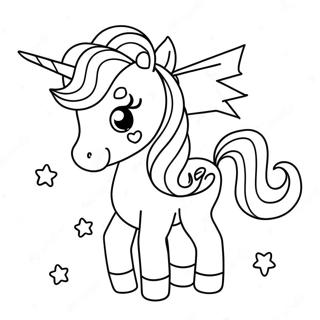 Dessin A Colorier De Licorne Kawaii Mignonne 2838-1164