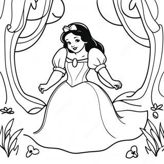 Page A Colorier De Blanche Neige Dans La Foret Enchantee 28489-6198