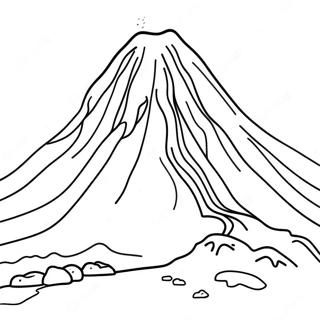 Page A Colorier Du Volcan Avec Un Flot De Lave 28579-6217