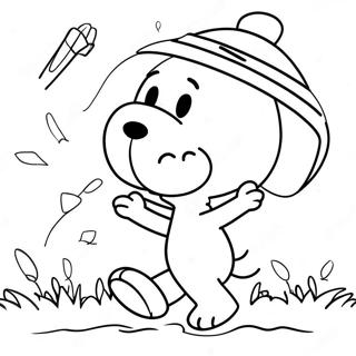 Page A Colorier De Snoopy Volant Un Cerf Volant 28763-6254