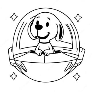 Page A Colorier De Snoopy Dans Un Vaisseau Spatial 28764-6258