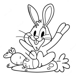 Page A Colorier De Bugs Bunny Mangeant Des Carottes 29117-6334