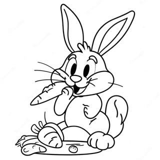 Page A Colorier De Bugs Bunny Mangeant Des Carottes 29117-6335