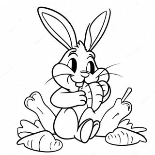 Page A Colorier De Bugs Bunny Mangeant Des Carottes 29117-6336