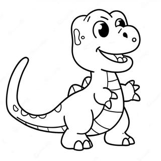 Page A Colorier De Joyeux Dinosaure Chibi 29205-6358