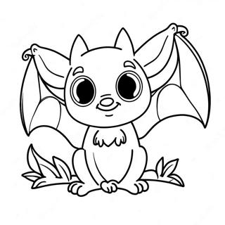 Page A Colorier Chauve Souris Heureuse Avec De Grands Yeux 29482-6423