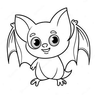 Page A Colorier Chauve Souris Heureuse Avec De Grands Yeux 29482-6424