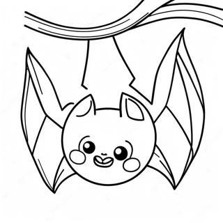 Page A Colorier Chauve Souris Ronde Suspendue A Lenvers 29484-6429