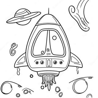 Page A Colorier Alien Vaisseau Spatial 29760-6478