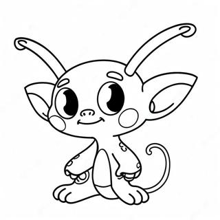 Page A Colorier Alien Mignon Avec Antennes 29761-6481