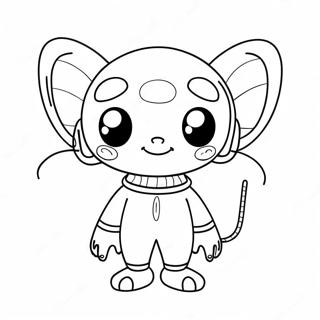 Page A Colorier Alien Mignon Avec Antennes 29761-6484