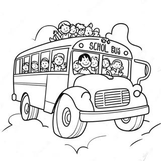 Page A Colorier Bus Scolaire Heureux Avec Des Enfants 29855-6499