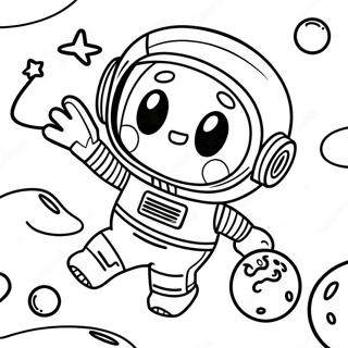 Mignon Astronaute Flottant Dans Lespace Page A Colorier 29950-6514