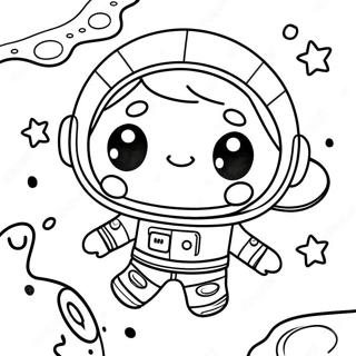 Mignon Astronaute Flottant Dans Lespace Page A Colorier 29950-6516